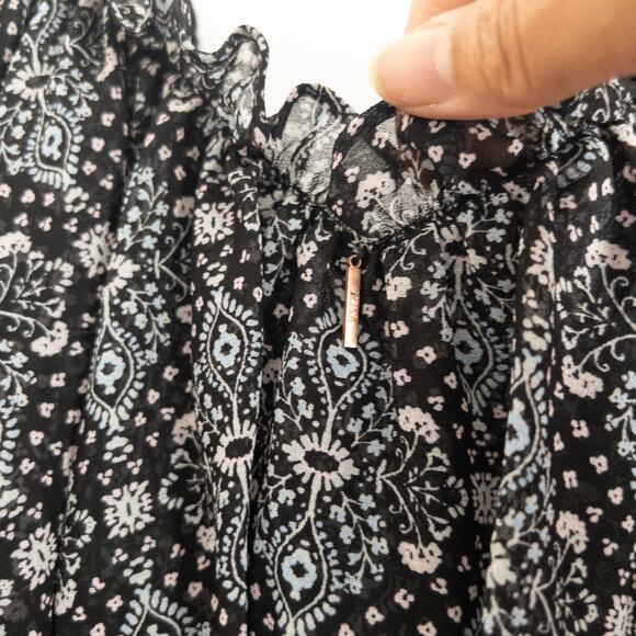 MISA Los Angeles Suki Cold-Shoulder Floral Flowy Mini Dress XS - Picture 6 of 14